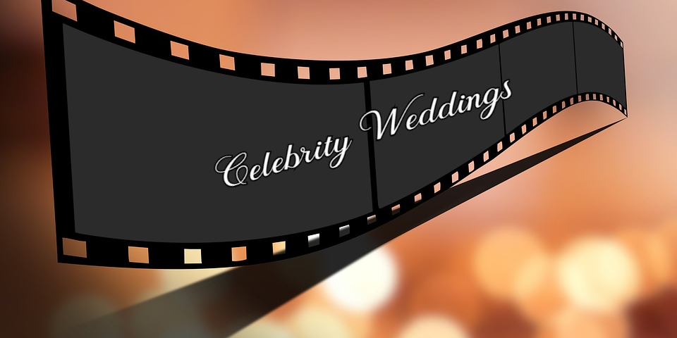 Banner with caption reading Celebrity Weddings.