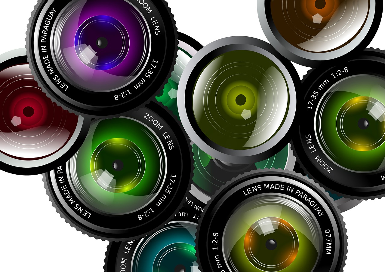 Camera lenses.