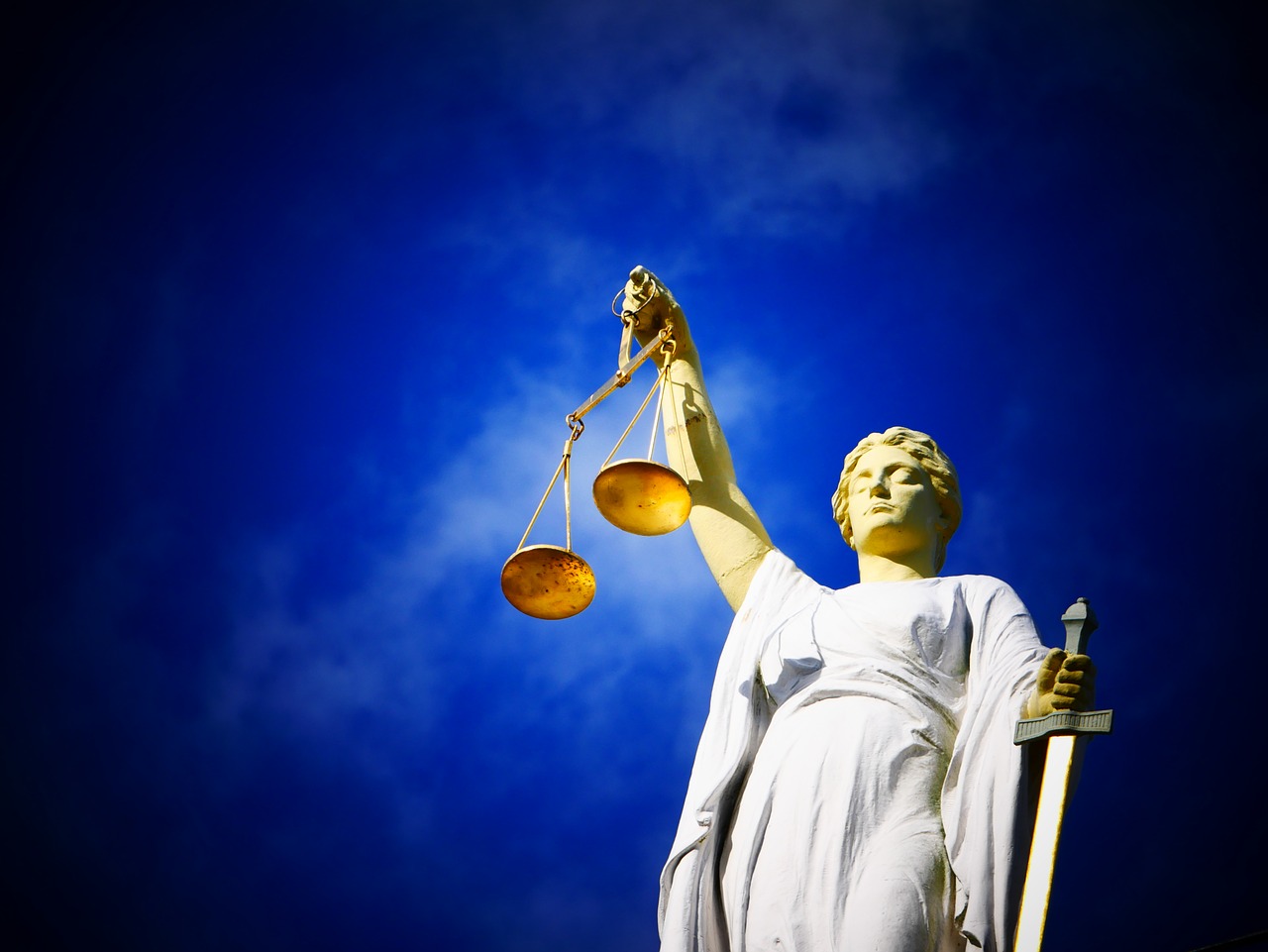 Lady Justice statue.