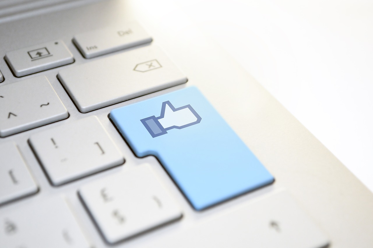"Like" sign on Facebook.