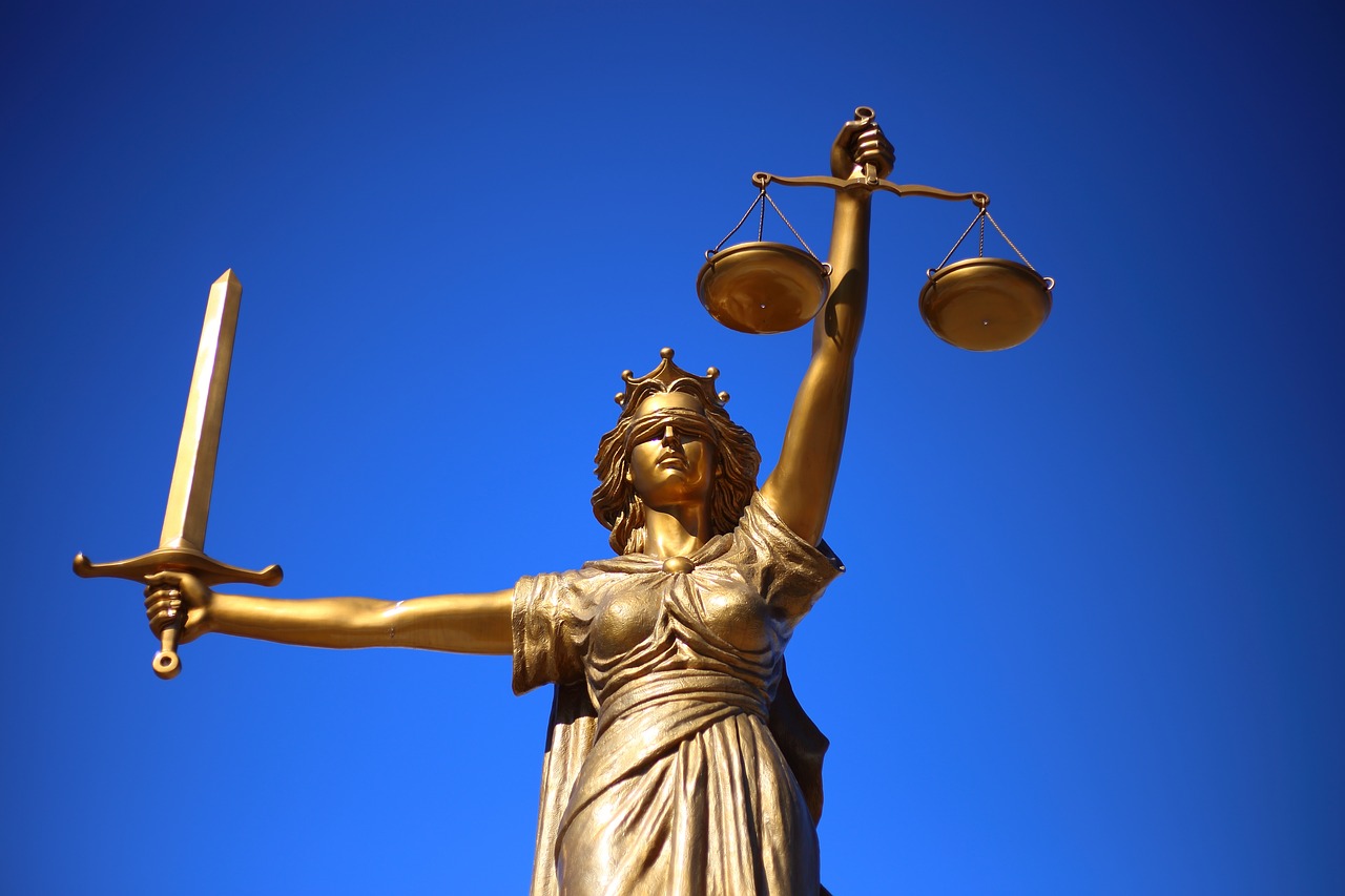 Statue representing justice or the law.